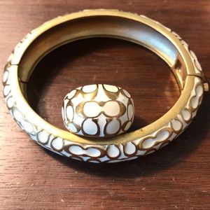 Coach Enamel Bracelet and Ring
